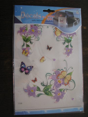 Tab n Laptop Sticker (Purple Flower)